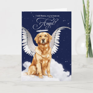 Golden Retriever Angel Dog Christmas Feestdagen Kaart