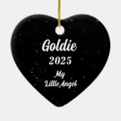 Golden Retriever Angel Dog Heart Keramisch Ornament (Achterkant)