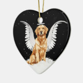 Golden Retriever Angel Dog Heart Keramisch Ornament (Links)