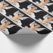 Golden Retriever Angel Dog met Halo en Wings Cadeaupapier (Hoek)