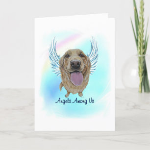 Golden Retriever Angel Dog Pet Loss Card Bedankkaart