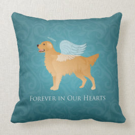 Golden Retriever Angel Dog - Pet Memorial Kussen