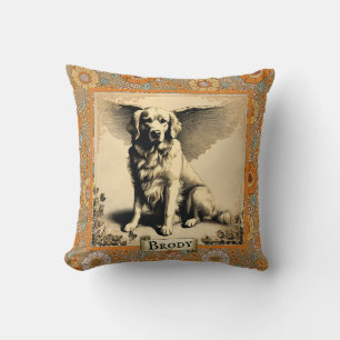 Golden Retriever Angel gepersonaliseerd Kussen