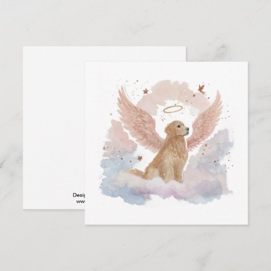 Golden Retriever Angel Kaart (Voorkant / Achterkant)