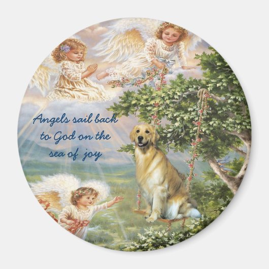Golden Retriever Angel Magnet (Voorkant)