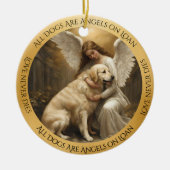 Golden Retriever Angel Memorial Ornament (Voorkant)