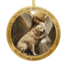 Golden Retriever Angel Memorial Ornament