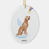 Golden Retriever Angel Persoonlijke hond Memorial Keramisch Ornament (Rechts)