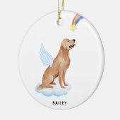 Golden Retriever Angel Persoonlijke hond Memorial Keramisch Ornament (Links)