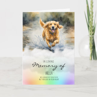 Golden retriever aquarel hond verlies sympathie kaart
