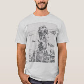 Golden Retriever Art Best Dad Ever T-shirt (Voorkant)