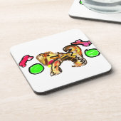 Golden retriever art bier onderzetter (Linkerzijde)