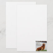 Golden Retriever Art Briefpapier (Voorkant / Achterkant)