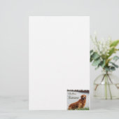 Golden Retriever Art Briefpapier (Staand voorkant)