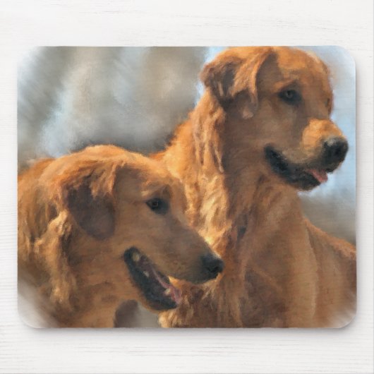 Golden Retriever Art Gifts Muismat (Voorkant)