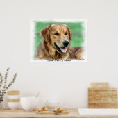 Golden Retriever Art Gifts Poster (Keuken)