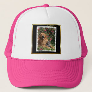 Golden Retriever Art Gifts Trucker Pet
