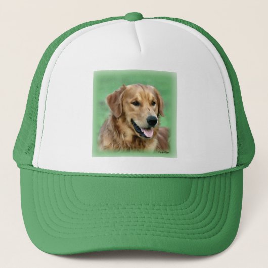 Golden Retriever Art Gifts Trucker Pet (Voorkant)