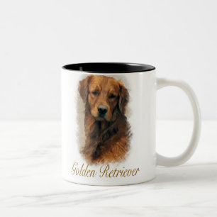 Golden Retriever Art Gifts Tweekleurige Koffiemok