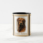 Golden Retriever Art Gifts Tweekleurige Koffiemok (Center)