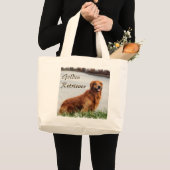 Golden Retriever Art Grote Tote Bag (Voorkant (product))