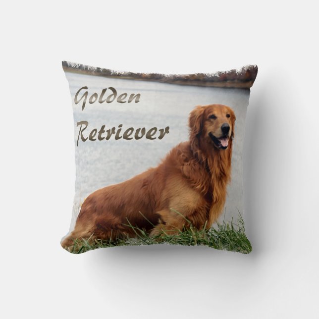 Golden Retriever Art Kussen (Voorkant)