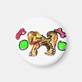 Golden retriever art magneet