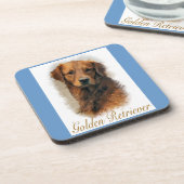 Golden Retriever Art Onderzetter (Linkerzijde)