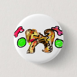 Golden retriever art ronde button 3,2 cm