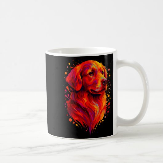 Golden Retriever Art Rtrait For Dog Owners  Koffiemok (Rechts)