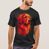 Golden Retriever Art Rtrait For Dog Owners  T-shirt (Voorkant)