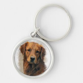 Golden Retriever Art Sleutelhanger