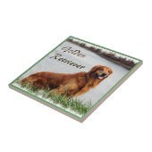 Golden Retriever Art Tegeltje (Zijkant)