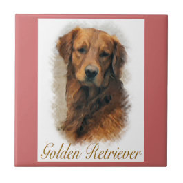 Golden Retriever Art Tegeltje