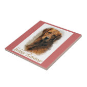 Golden Retriever Art Tegeltje (Zijkant)