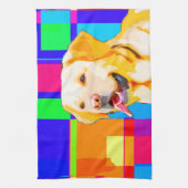 Golden Retriever Art Theedoek (Verticaal)