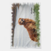 Golden Retriever Art Theedoek (Verticaal)