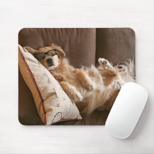 Golden Retriever Aslaap on Pillow Muismat (Met muis)