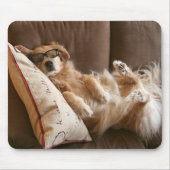 Golden Retriever Aslaap on Pillow Muismat (Voorkant)