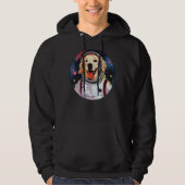 Golden Retriever Astronaut Funny Dog Space Suit Hoodie (Voorkant)
