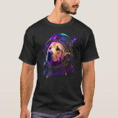 Golden Retriever Astronaut in Space Cosmic Explore T-shirt (Voorkant)