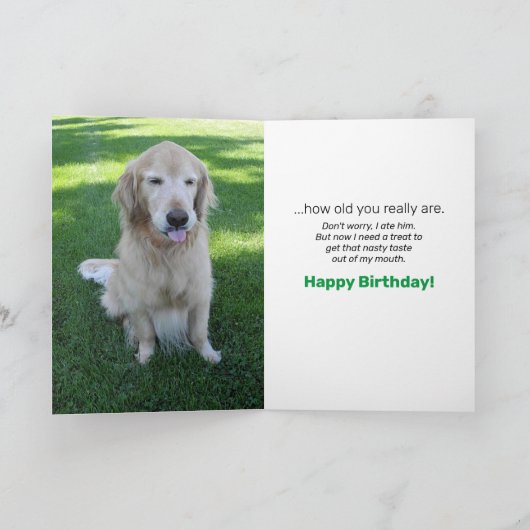 Golden Retriever Ate Birthday Rumor Spreading Kaart (Binnen)
