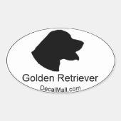 Golden Retriever Auto Window Decal Sticker (Voorkant)