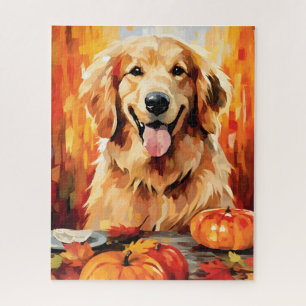 Golden Retriever Autumn Thanksgiving Legpuzzel