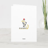 Golden Retriever Awkward Christmas Kaart (Achterkant)