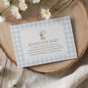 Golden Retriever Baby shower Boeken voor Baby Informatiekaartje