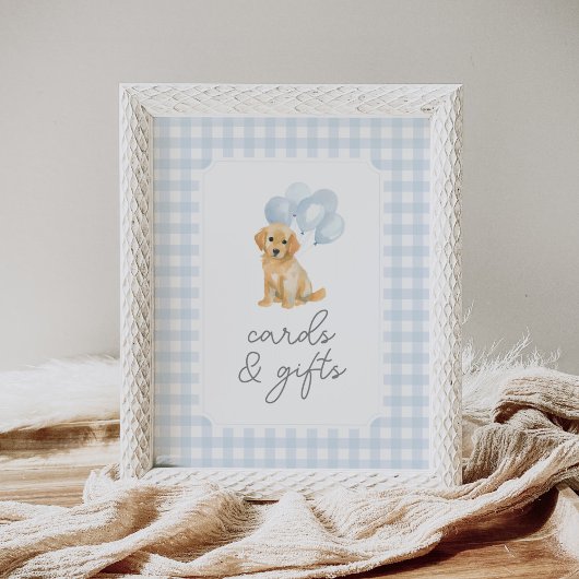 Golden Retriever Baby shower Kaarten en Geschenken Poster