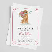 Golden Retriever Baby shower Uitnodigen Kaart
