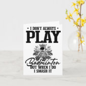 Golden Retriever Badminton Player Shuttle Kaart (Gele Bloem)