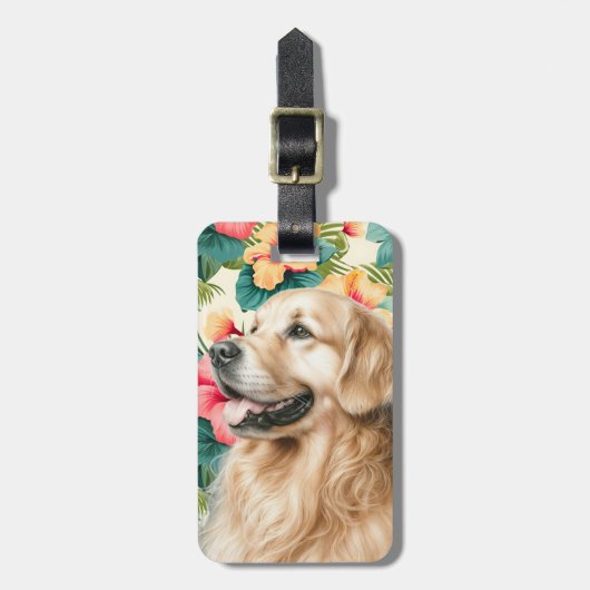 Golden Retriever Bagage Label (Voorkant verticaal)